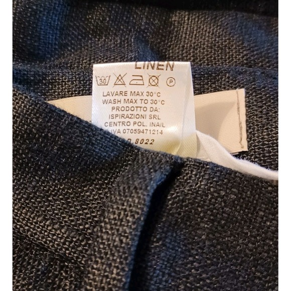 NWT Primo Emporio Men Shorts 100% Linen Sz EU46 Bermuda Black Made‎ in Italy NWT - Picture 8 of 12